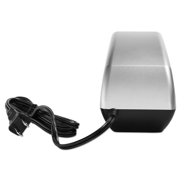 Helix Office Electric Pencil Sharpener, AC-Powered, 3" x 6.5" x 4.5", Silver/Black