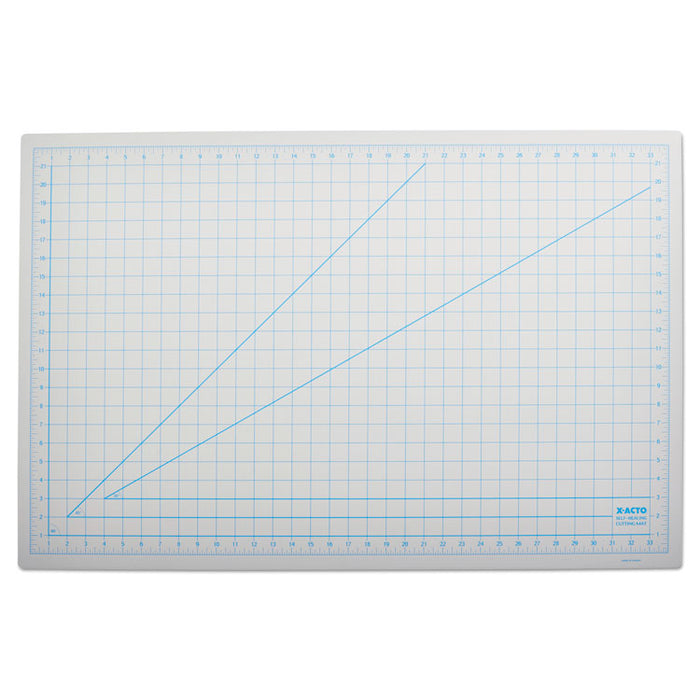 Self-Healing Cutting Mat, Nonslip Bottom, 1" Grid, 24 x 36, Gray