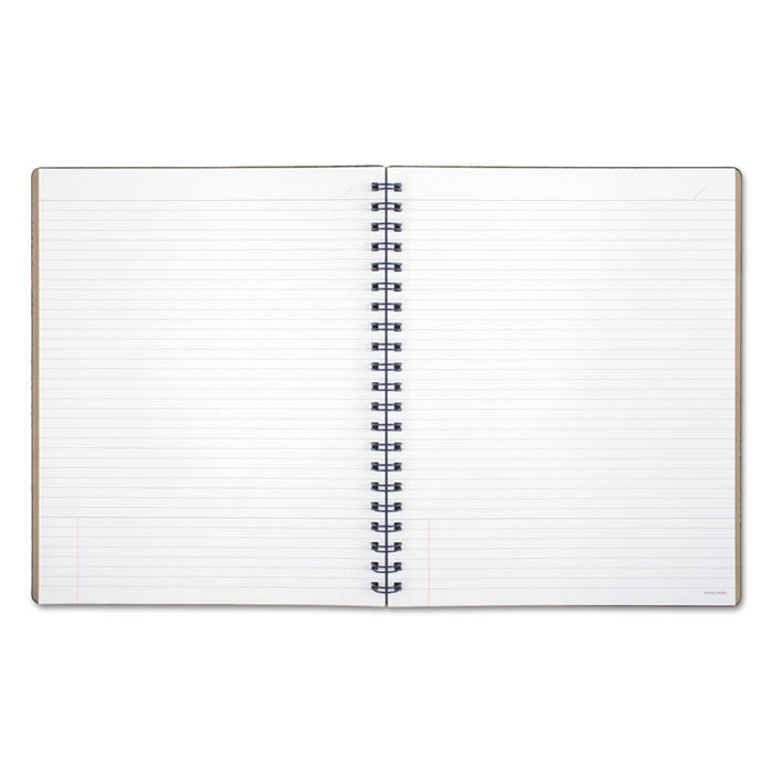 Collection Twinwire Notebook, 1 Subject, Wide/Legal Rule, Tan/Navy Blue Cover, 9.5 x 7.25, 80 Sheets