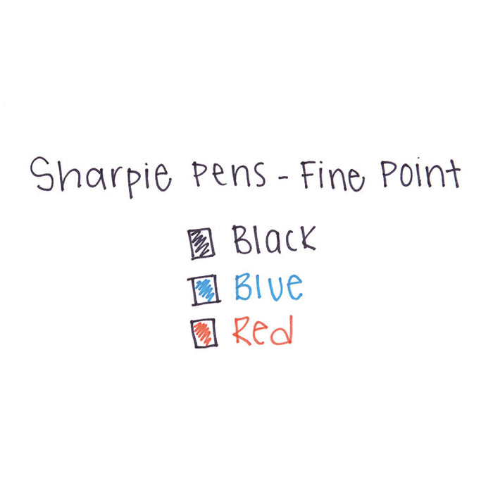 Grip Stick Porous Point Pen, Fine 0.5mm, Assorted Ink, Black Barrel, 3/Pack
