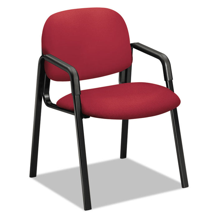 Solutions Seating 4000 Series Leg Base Guest Chair, 23.5" x 24.5" x 32", Marsala Seat, Marsala Back, Black Base