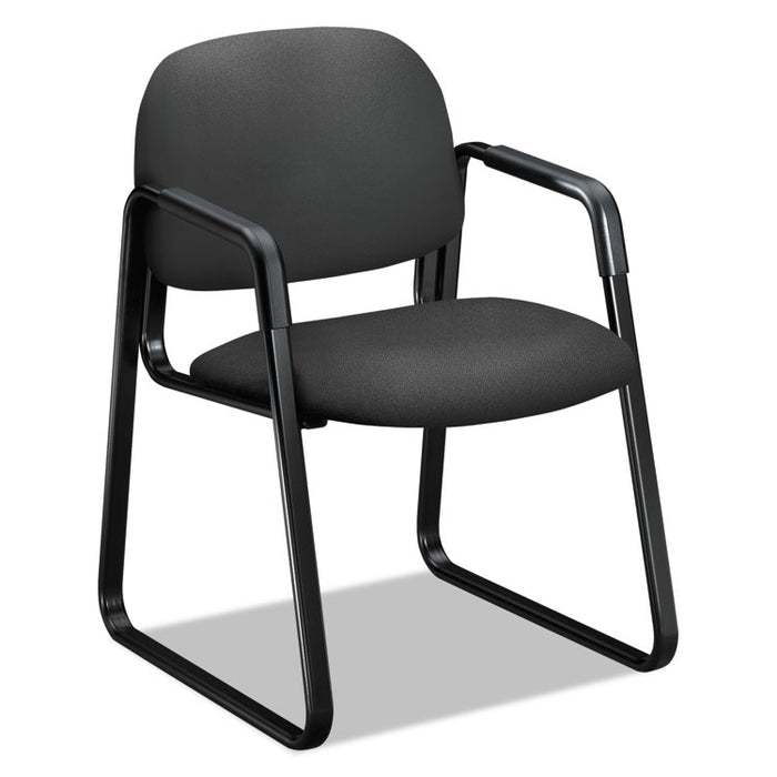 Solutions Seating 4000 Series Sled Base Guest Chair, 23.5" x 26" x 33", Iron Ore Seat/Back, Black Base
