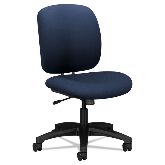 ComforTask Task Chair, Supports up to 300 lbs, Navy Seat, Navy Back, Black Base
