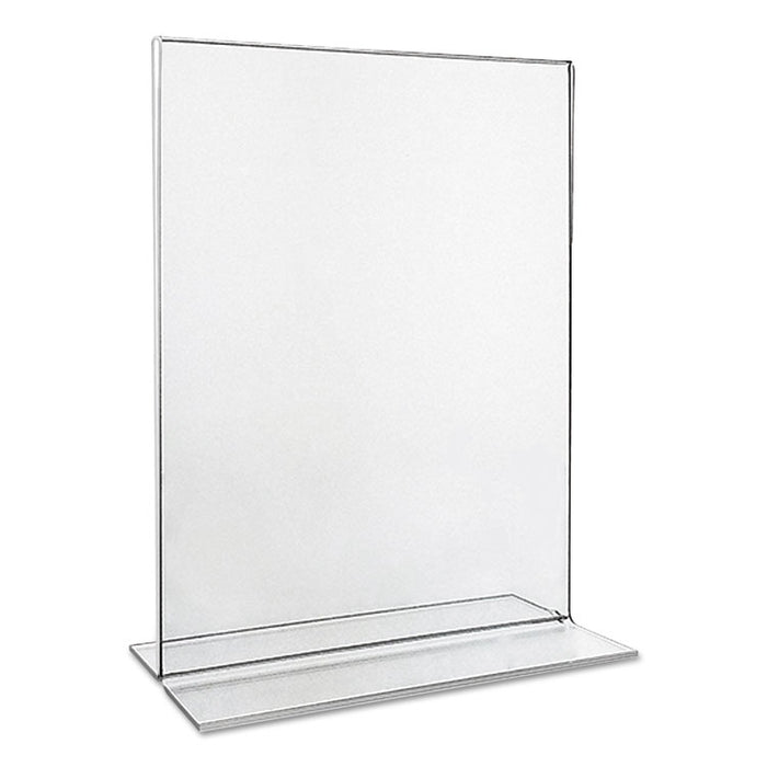 Clear 2-Sided T-Style Freestanding Frame, 8 x 10
