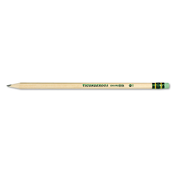 EnviroStiks Pencil, HB (#2), Black Lead, Natural Woodgrain Barrel, Dozen