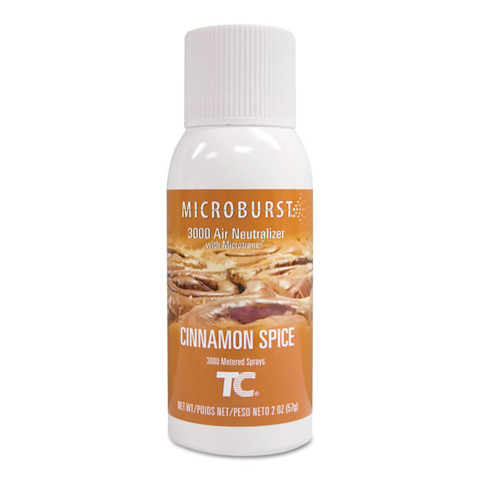 TC Microburst 3000 Air Freshener Refill, Cinnamon Spice, 2 oz, 12/Carton