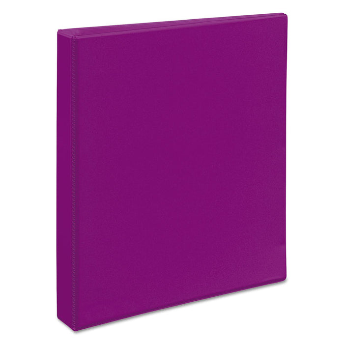Durable View Binder with DuraHinge and Slant Rings, 3 Rings, 1" Capacity, 11 x 8.5, Purple