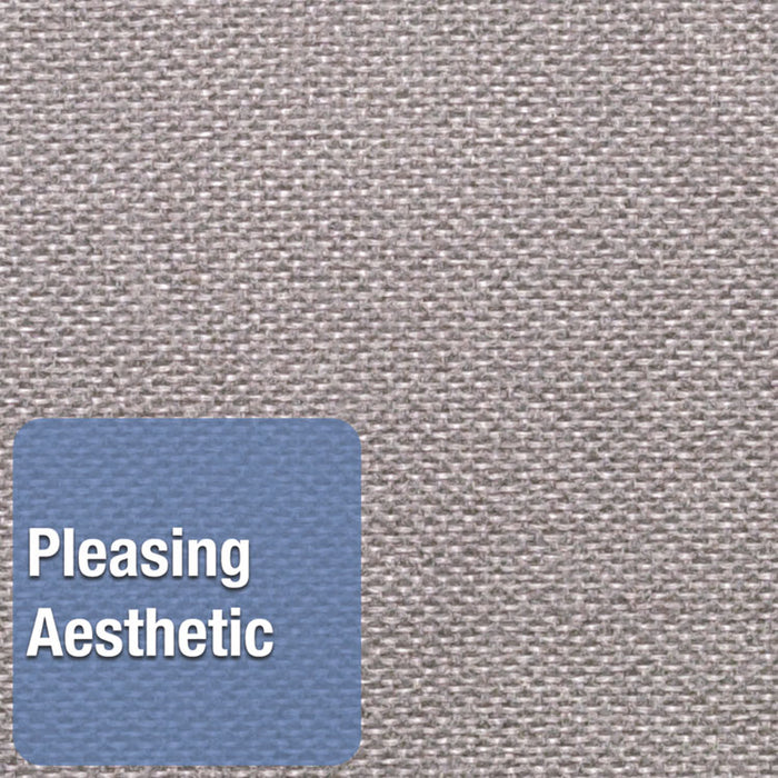 Oval Office Fabric Bulletin Board, 48 x 36, Gray