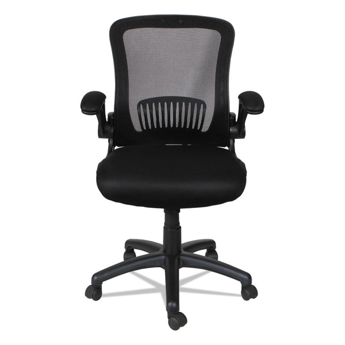 Alera EB-E Series Swivel/Tilt Mid-Back Mesh Chair, Supports Up to 275 lb, 18.11" to 22.04" Seat Height, Black