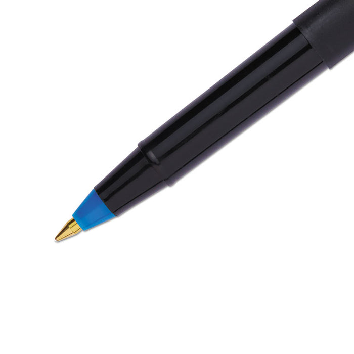 ONYX Roller Ball Pen, Stick, Fine 0.7 mm, Blue Ink, Black Matte Barrel, 72/Pack