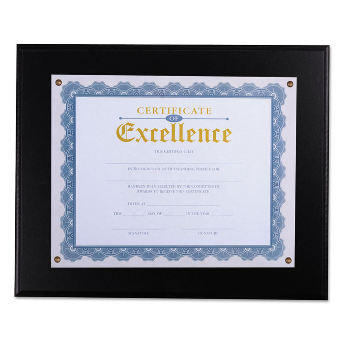 Award Plaque, 13 1/3" x 11", Black