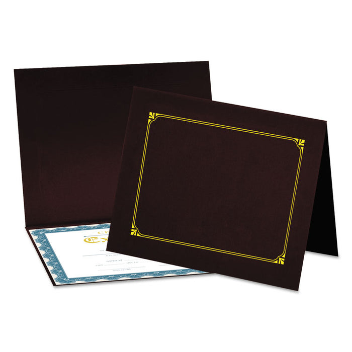 Certificate/Document Cover, 8 1/2 x 11 / 8 x 10 / A4, Burgundy, 6/PK