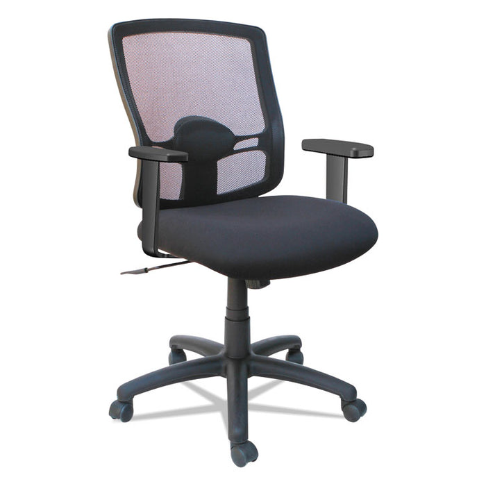 Alera Etros Series Mesh Mid-Back Petite Swivel/Tilt Chair, Supports Up to 275 lb, 17.71" to 21.65" Seat Height, Black