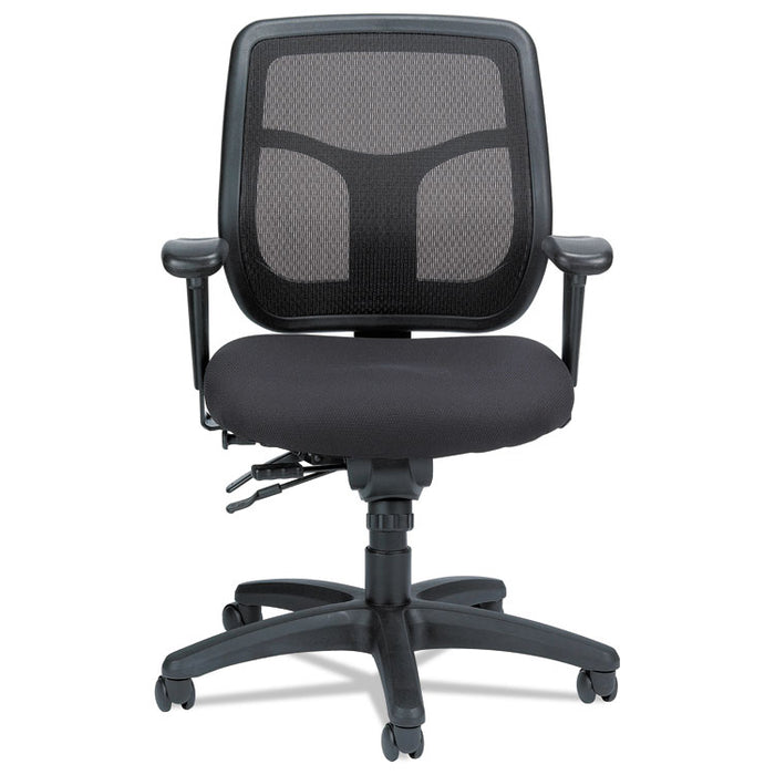 Apollo Multi-Function Mesh Task Chair, Supports up to 250 lbs., Silver Seat/Silver Back, Black Base