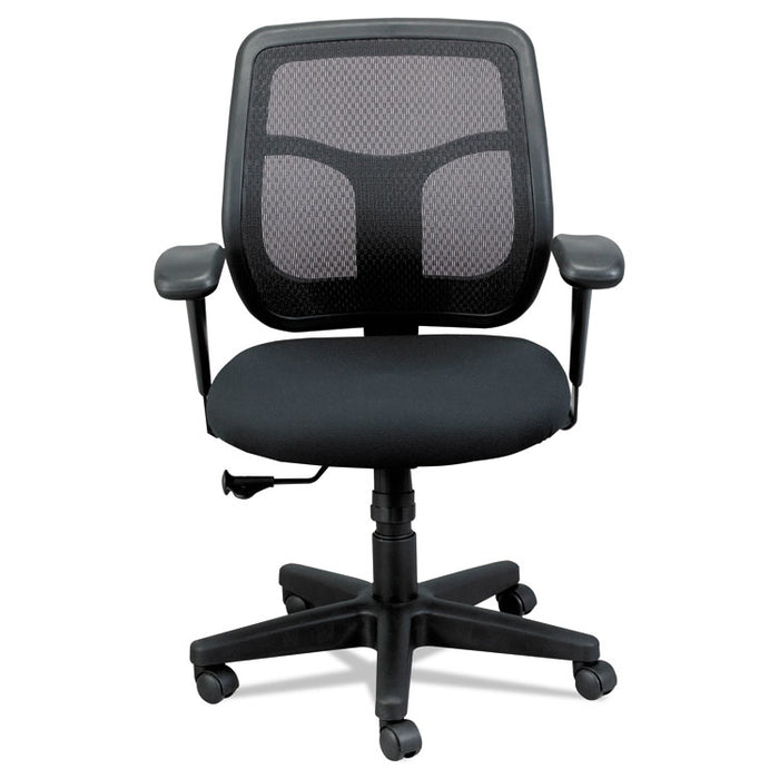 Apollo Mid-Back Mesh Chair, Black Seat/Black Back, Black Base