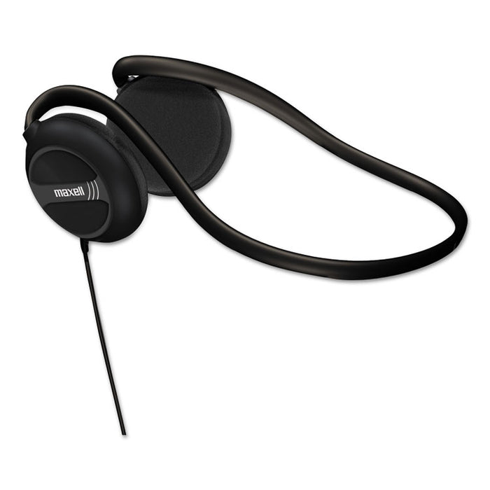NB201 Stereo Neckband Headphones, Black, 49.5" Cord