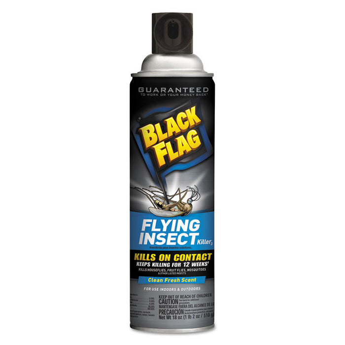 Black Flag Flying Insect Killer 3, 18 oz Aerosol, Fresh, 12/Carton