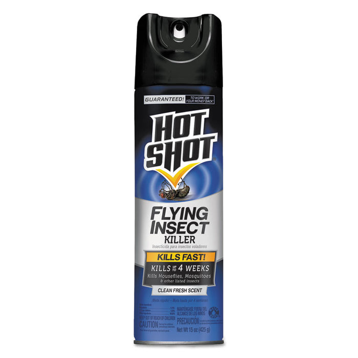 Hot Shot Flying Insect Killer 3, 15 oz Aerosol, Characteristic, 12/Carton