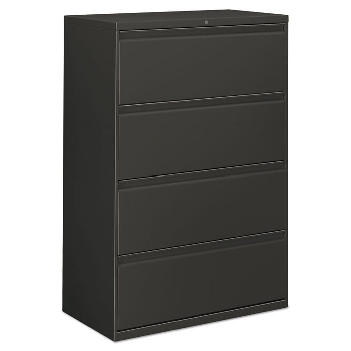 Four-Drawer Lateral File Cabinet, 36w x 18d x 52.5h, Charcoal