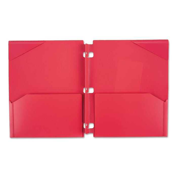 Snap-In Plastic Folder, 20-Sheet Capacity, 11 x 8.5, Assorted, Snap Closure, 4/Set