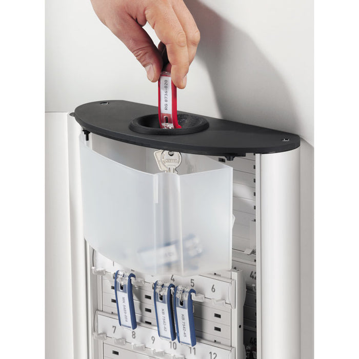 Key Box Plus, 54-Key, Brushed Aluminum, Silver, 11.75 x 4.63 x 15.75