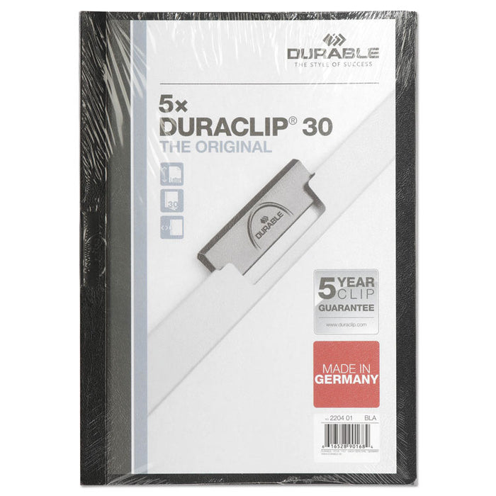 DuraClip Report Cover, 8 9/10 x 11 1/5, Clear, 5/Pack