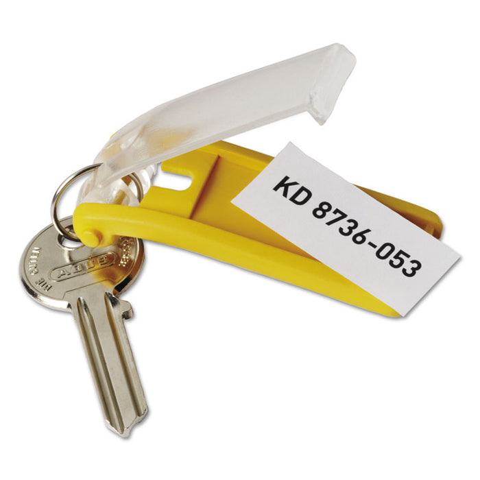 Key Tags for Locking Key Cabinets, Plastic, 1 1/8 x 2 3/4, Assorted, 24/Pack