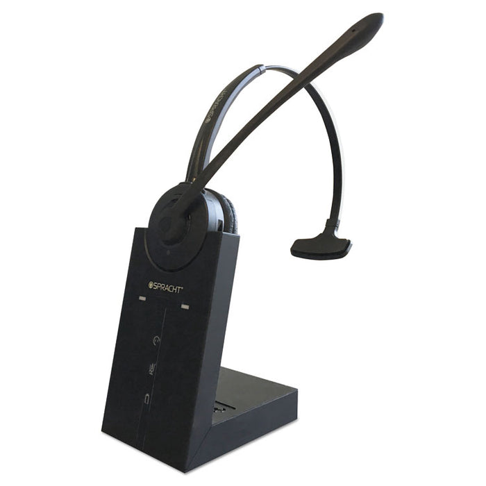 ZuM Maestro DECT Headset, Monaural, Over-the-Head, Black