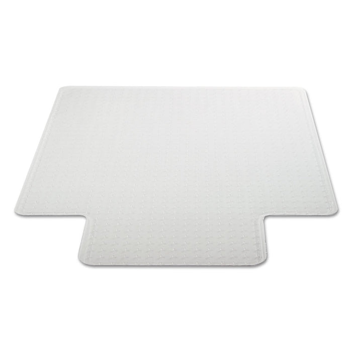 Occasional Use Studded Chair Mat for Flat Pile Carpet, 36 x 48, Lipped, Clear