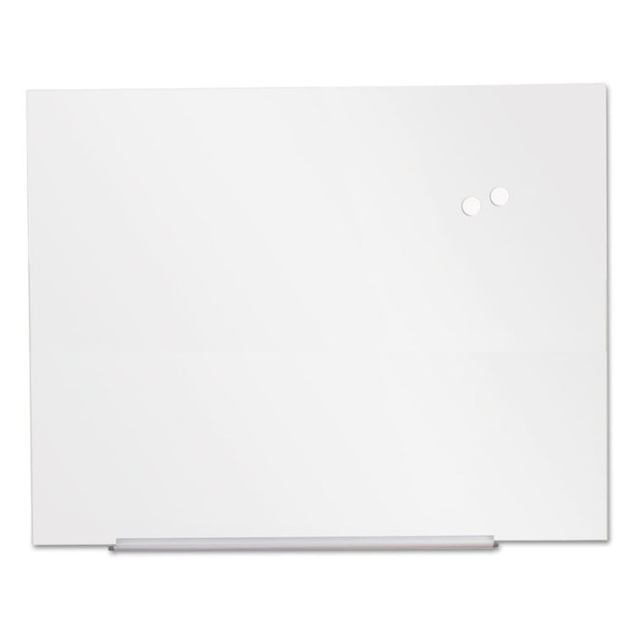 Frameless Magnetic Glass Marker Board, 48" x 36", White