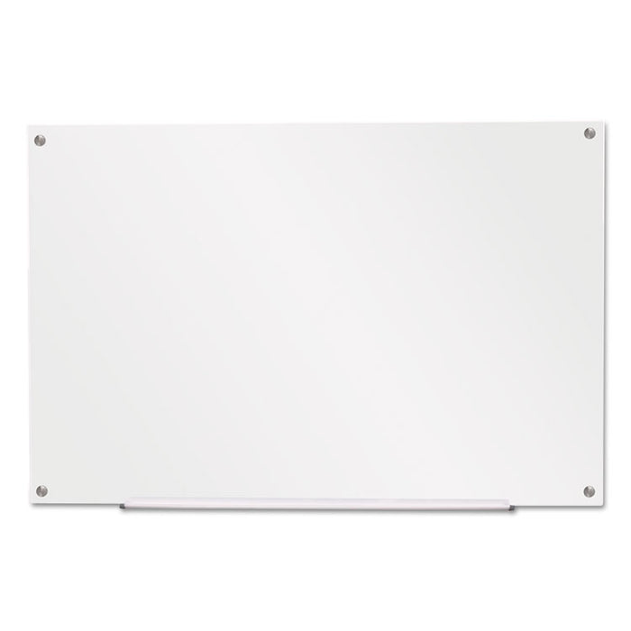 Frameless Glass Marker Board, 36" x 24", White