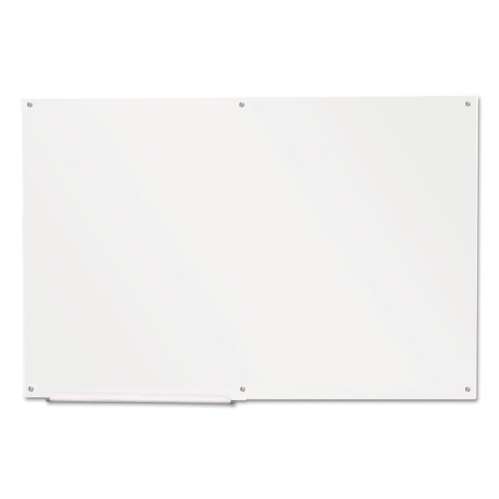 Frameless Glass Marker Board, 72" x 48", White