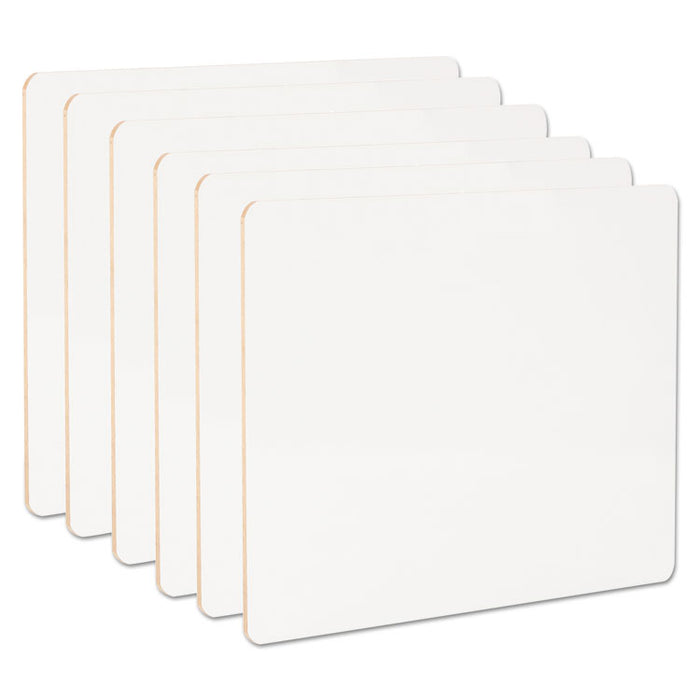 Lap/Learning Dry-Erase Board, 11 3/4" x 8 3/4", White, 6/Pack