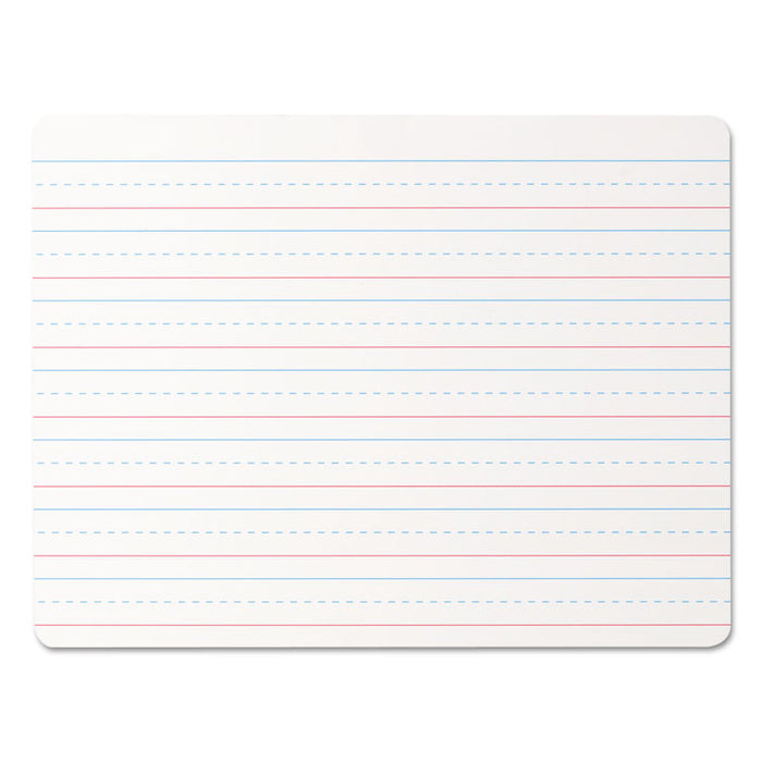 Lap/Learning Dry-Erase Board, Lined, 11 3/4" x 8 3/4", White, 6/Pack