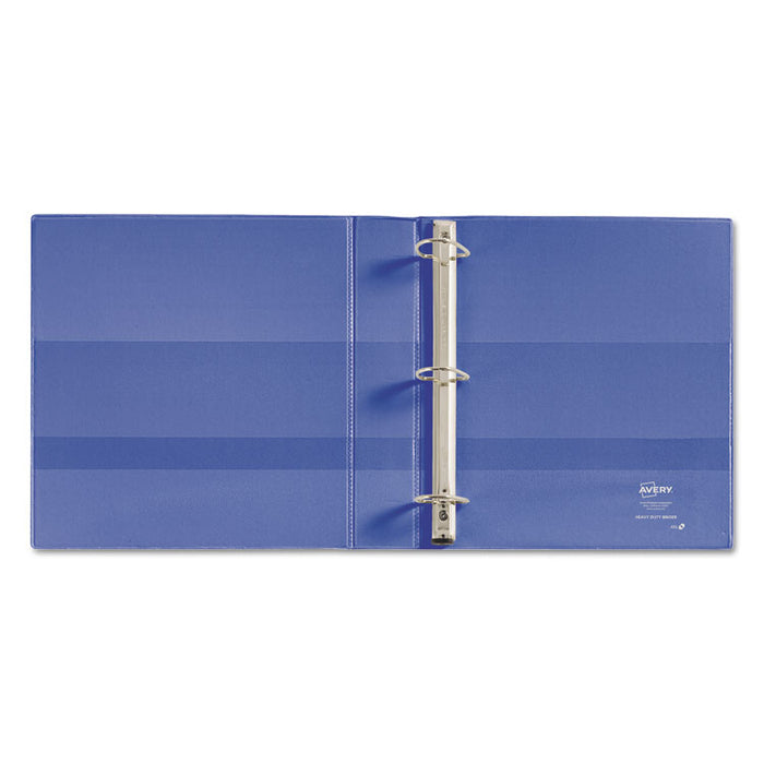 Heavy-Duty View Binder with DuraHinge and One Touch EZD Rings, 3 Rings, 1.5" Capacity, 11 x 8.5, Periwinkle