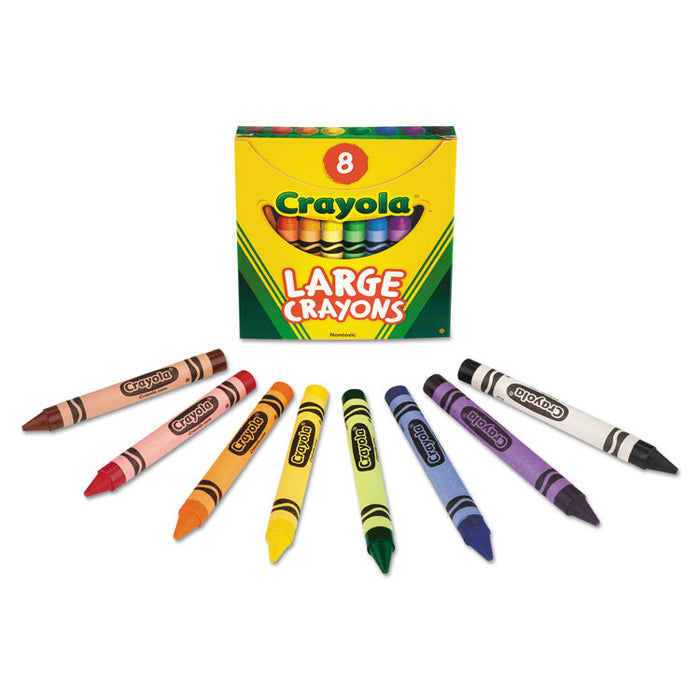 Large Crayons, Tuck Box, 8 Colors/Box
