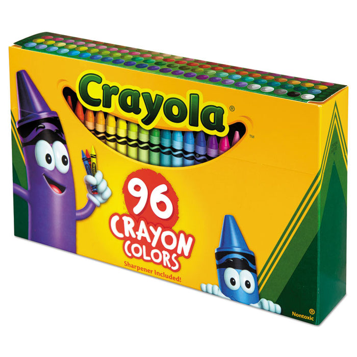Classic Color Crayons in Flip-Top Pack with Sharpener, 96 Colors