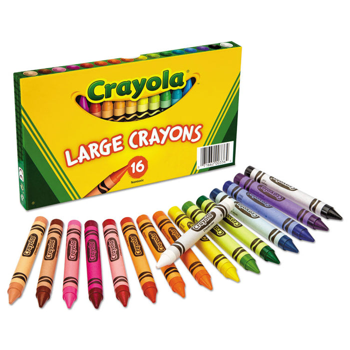 Large Crayons, 16 Colors/Box