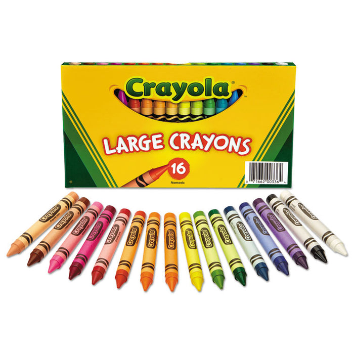 Large Crayons, 16 Colors/Box