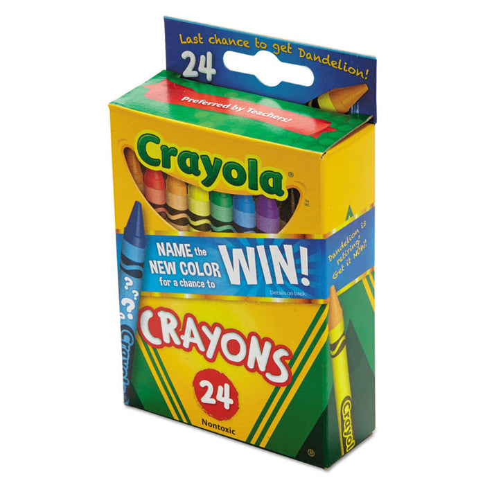 Classic Color Crayons, Peggable Retail Pack, 24 Colors/Pack