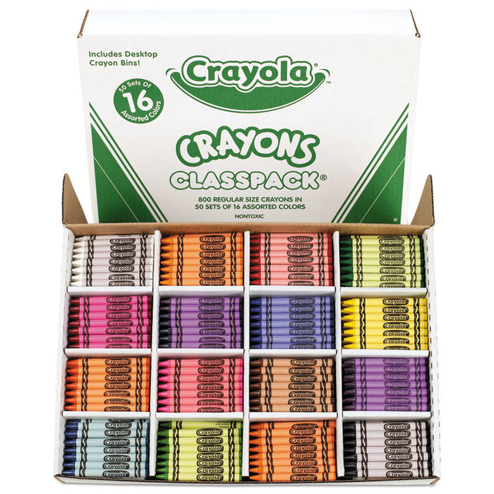 Classpack Regular Crayons, 16 Colors, 800/BX