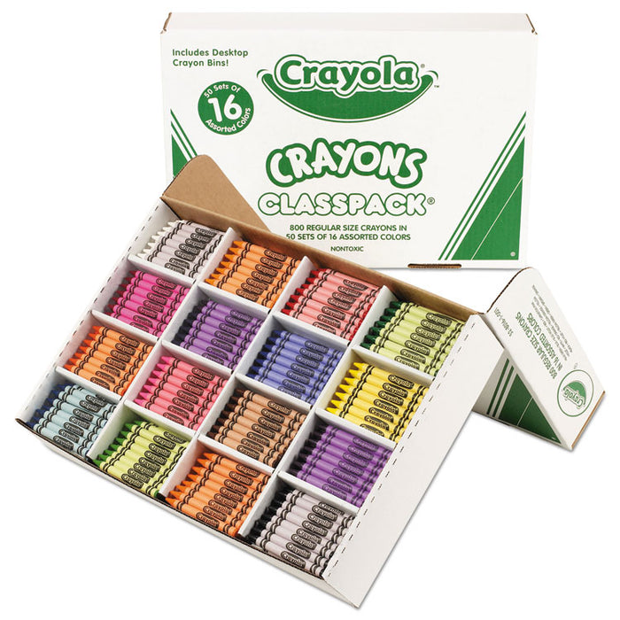 Classpack Regular Crayons, 16 Colors, 800/BX