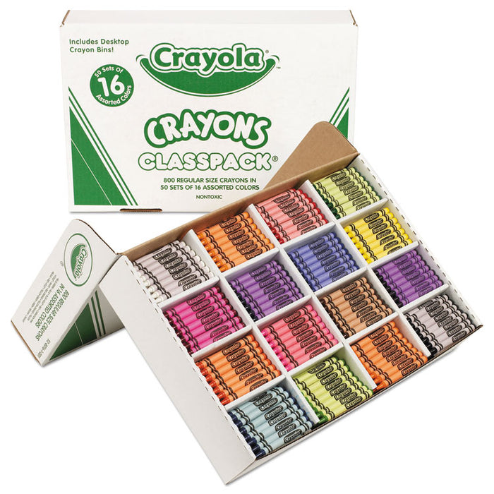 Classpack Regular Crayons, 16 Colors, 800/BX