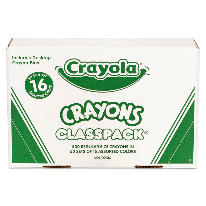 Classpack Regular Crayons, 16 Colors, 800/BX
