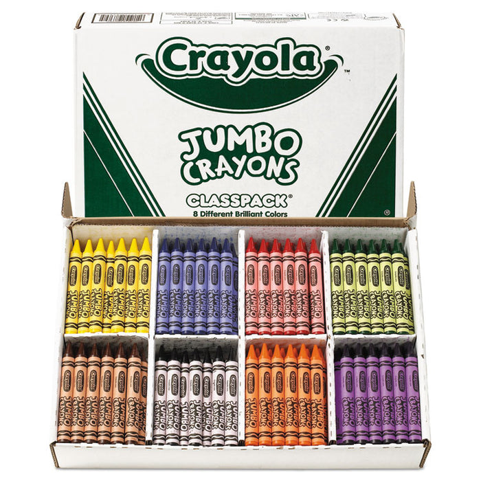 Jumbo Classpack Crayons, 25 Each of 8 Colors, 200/Set