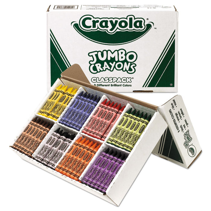 Jumbo Classpack Crayons, 25 Each of 8 Colors, 200/Set
