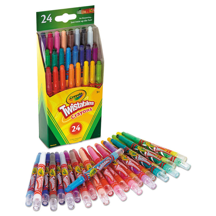 Twistables Mini Crayons, 24 Colors/Pack