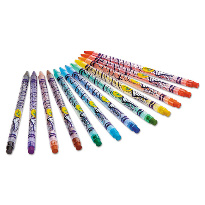Twistables Erasable Colored Pencils, 2 mm, 2B (#1), Assorted Lead/Barrel Colors, Dozen