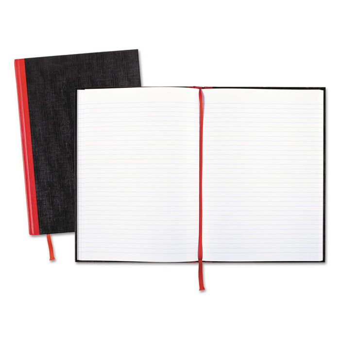 Hardcover Casebound Notebook, SCRIBZEE Compatible, 1 Subject, Wide/Legal Rule, Black Cover, 11.75 x 8.25, 96 Sheets