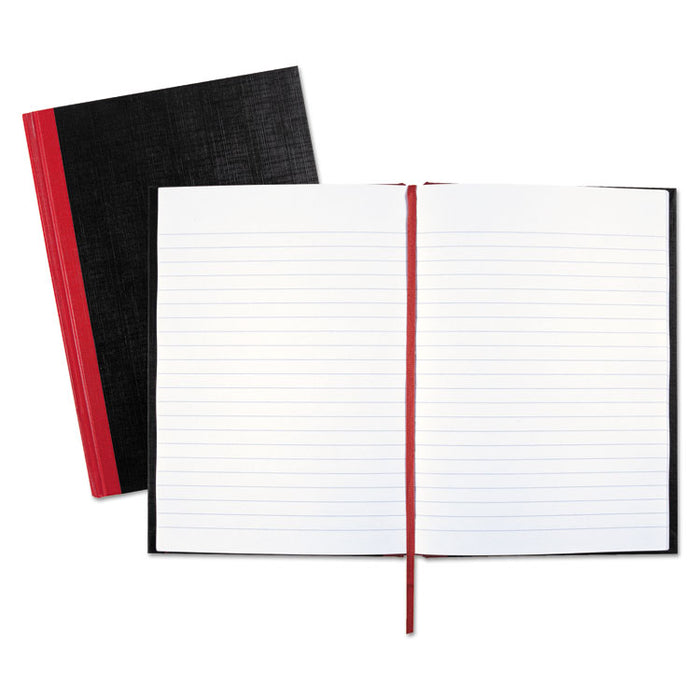 Hardcover Casebound Notebook, SCRIBZEE Compatible, 1 Subject, Wide/Legal Rule, Black Cover, 8.25 x 5.63, 96 Sheets
